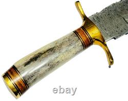 F. Normen Damascus Blade 13 Handmade Bowie Knife Handcrafted USA MADE Knives
