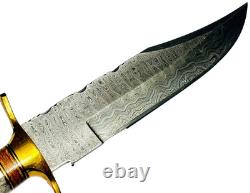 F. Normen Damascus Blade 13 Handmade Bowie Knife Handcrafted USA MADE Knives