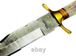 F. Normen Damascus Blade 13 Handmade Bowie Knife Handcrafted USA MADE Knives