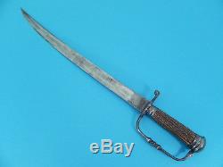 FINE EARLY GERMAN OR FRENCH HUNTING SWORD-SIDE KNIFE, c. 1780-1820'S