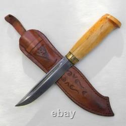 FINLAND Lisakki Jarvenpaa Oy Puukko knife hunter-skinner, orig leather sheath