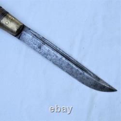 FINLAND vintage Puukko Hunting knife 5.5 blade, paper birch handle, orig sheath