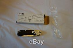 Fallkniven FH9 Folding hunting Knife 3G steel dark Maroon micarta handle new
