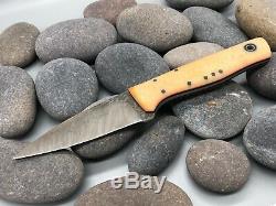 Fiddleback Forge BEAR PAW Natural Micarta Handle Knife 9.125