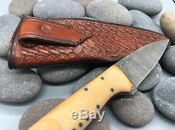 Fiddleback Forge BEAR PAW Natural Micarta Handle Knife 9.125