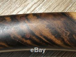 Fiddleback Forge By Andy Roy Burl Wood /W Blue Liner 7.5 Hunting Knife