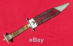 Fine 1833-45 Crown Pommel Clip Blade Bowie Knife Stamped American Hunting Knife