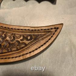 Fire River Sportsman Hunting Knife handmade vintage 4.5 blade New Never Used