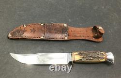 Fred Mac Overland Hunting Knife Indians Buffalo Hunt Solingen GERMANY Stag