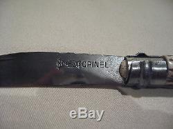 French Opinel Knife, Unique Custom, Number 8, Original Stag Handle