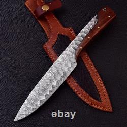 Full Tang Damascus Steel Hunting & Survival Knife Handmade Bowie with Sheath