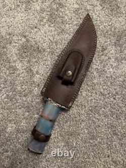 Full Tang Damascus Steel Hunting & Survival Knife Handmade Bowie with Sheath