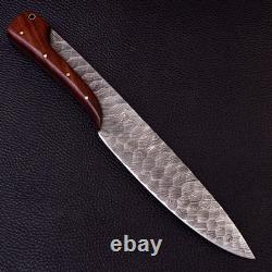 Full Tang Damascus Steel Hunting & Survival Knife Handmade Bowie with Sheath