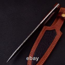 Full Tang Damascus Steel Hunting & Survival Knife Handmade Bowie with Sheath