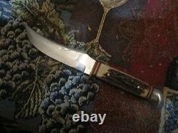 G. C. Co Solingen Germany Original Buffalo Skinner Stag Handle Knife