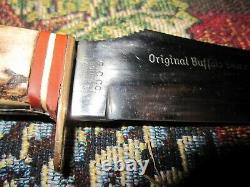 G. C. Co Solingen Germany Original Buffalo Skinner Stag Handle Knife