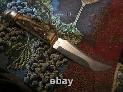 G. C. Co Solingen Germany Original Buffalo Skinner Stag Handle Knife