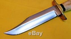 G. W. Stone Trident Stamped Custom Stag Fixed Blade Knife with Sheath