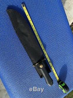 GERBER 1990s 15 MILITARY HUNTING FIGHTING KNIFE AUSTRALIAN BOWIE WithSHEATH