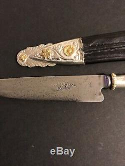 Gaucho Knife Solingen Mca Mh Rda 800 Sterling Silver Gold Inlay