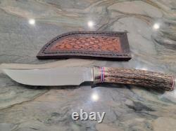 George Trout Custom Fixed Blade Knife With Original Sheath