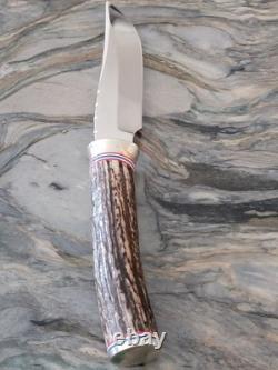 George Trout Custom Fixed Blade Knife With Original Sheath