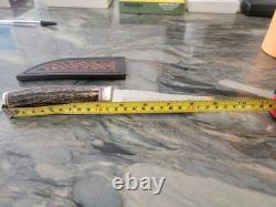 George Trout Custom Fixed Blade Knife With Original Sheath