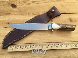 Gerber Bowie Knife Stag Handle Leather Sheath 238/1500 Limited Series USA