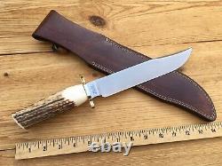 Gerber Bowie Knife Stag Handle Leather Sheath 238/1500 Limited Series USA