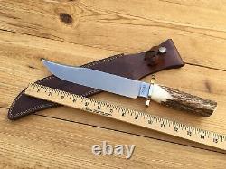 Gerber Bowie Knife Stag Handle Leather Sheath 238/1500 Limited Series USA