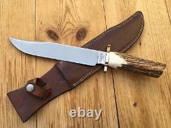 Gerber Bowie Knife Stag Handle Leather Sheath 238/1500 Limited Series USA