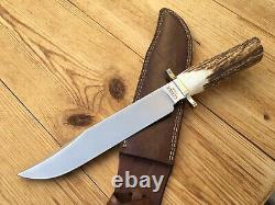 Gerber Bowie Knife Stag Handle Leather Sheath 238/1500 Limited Series USA