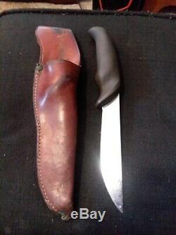 Gerber Magnum Hunter Knife with Leather Shealth 1970's Survival Vintage