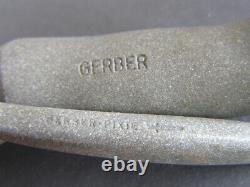 Gerber Magnum & Pixie Knives Piggy Back in Rare Left Hand Leather Sheath