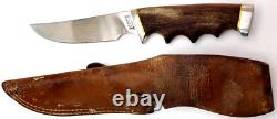 Gerber Model 525 Fixed Blade Knife with Leather Sheath Portland Oregon Wood