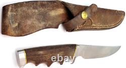 Gerber Model 525 Fixed Blade Knife with Leather Sheath Portland Oregon Wood