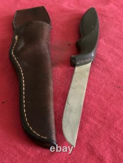 Gerber Vintage Shorty Knife-with Original Sheath- & Vintage Sharpening Stone