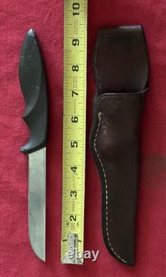 Gerber Vintage Shorty Knife-with Original Sheath- & Vintage Sharpening Stone