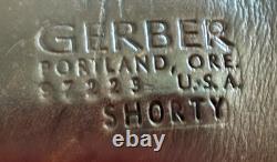 Gerber Vintage Shorty Knife-with Original Sheath- & Vintage Sharpening Stone