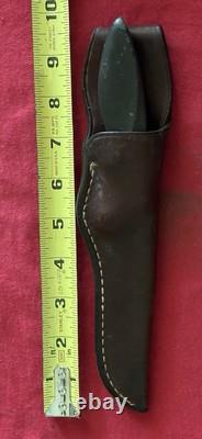 Gerber Vintage Shorty Knife-with Original Sheath- & Vintage Sharpening Stone