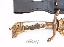 German Dagger Prussian Hunting Forestry Cutlass Sword Knife! BOAR Head Pommel