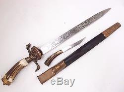 German Dagger Prussian Hunting Forestry Cutlass Sword + Skinning Knife