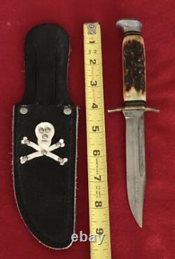 German Vintage Hunting Knife Rare Early Example 70+ Years Old Custom Sheath