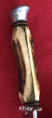 German Vintage Hunting Knife Rare Early Example 70+ Years Old Custom Sheath