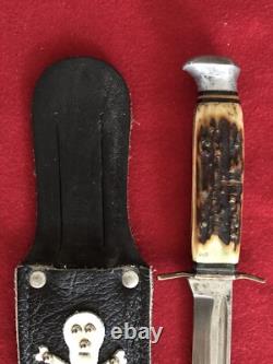 German Vintage Hunting Knife Rare Early Example 70+ Years Old Custom Sheath