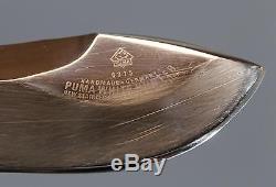 Germany PUMA 6375 White Hunter Hunting Knife with White Stag Handle & Sheath