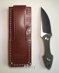 Giant Mouse GMF3 Green Fixed Knife N690 steel Slick but Rugged Belt knife