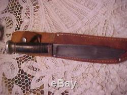Gladstone Marbles vintage knife hunting withleather sheath