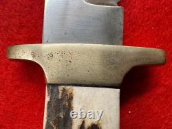 Good Vintage Joseph Rodgers Stag Grip Hunting Or Fighting Knife (389)