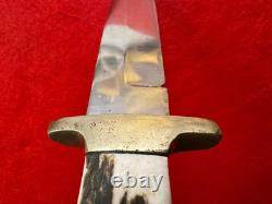 Good Vintage Joseph Rodgers Stag Grip Hunting Or Fighting Knife (389)